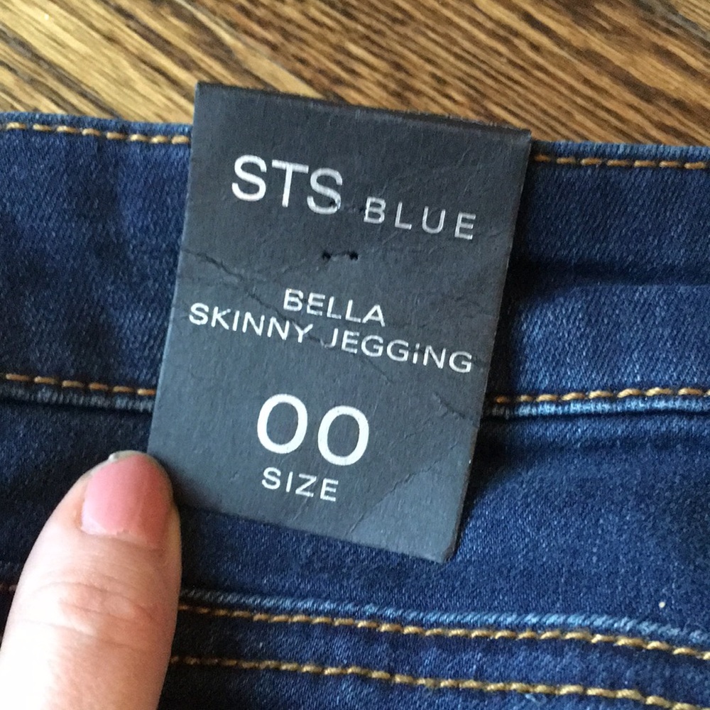 Vintage Y2K Nordstrom STS Blue Mid Rise Dark Denim Bella Skinny Jegging Jeans - Picture 4 of 5